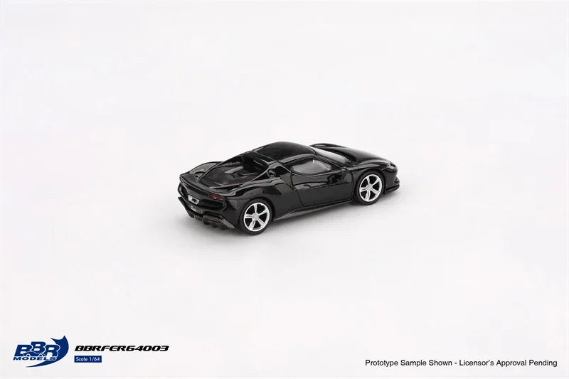 BBR 1:64 SportCar 296 GTB Black Diecast Hobby Model Car