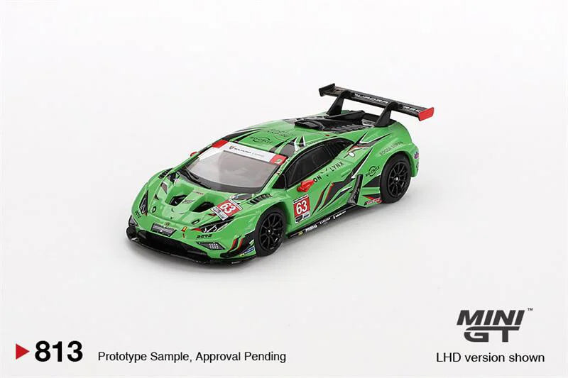 **Pre-Order** MINI GT 1:64 Lambo Huracán GT3 EVO2 #63 Iron Lynx Green LHD - blister box Diecast Model Car