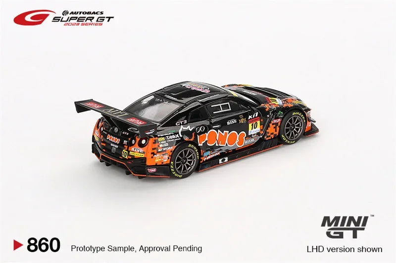 MINI GT 1:64 GTR GT3 #10 "PONOS GAINER GT-R" GAINER Blister Packing Diecast Model Car