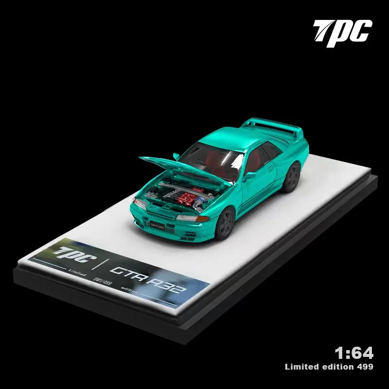 **Pre-Order** TPC 1:64 GTR R32 Green carbon fiber limited499 Diecast Model Car