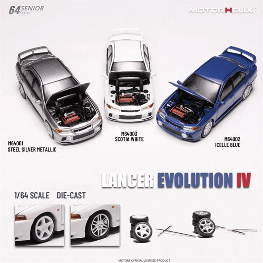 Motorhelix MH 1:64 Senior Series Lancer Evolution EVO IV Diecast Model Car