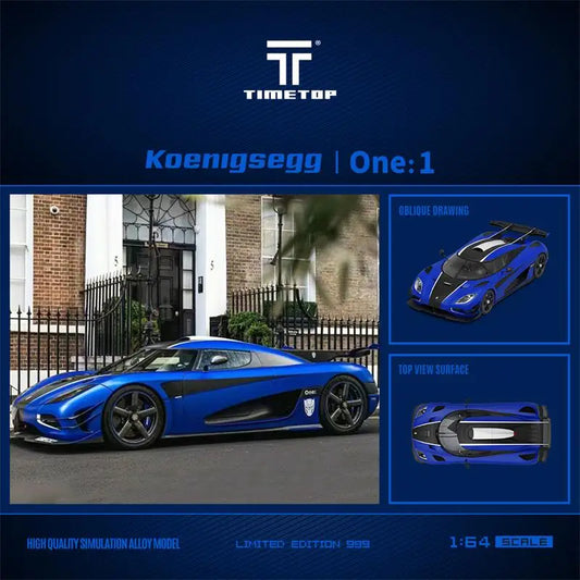 TimeTop 1:64 Koenigsegg one1 limited999 Diecast Model Car