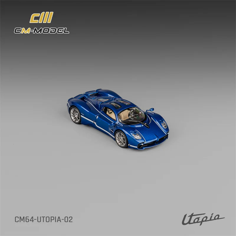 **Pre-Order** CM MODEL 1:64 Pagani Utopia Metallic Blue Diecast Model Car