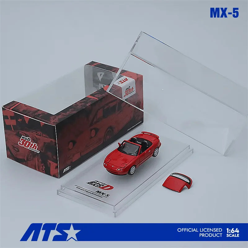 ATS 1:64 Initial D MX-5 Die-Cast Car Model Miniature Gifts