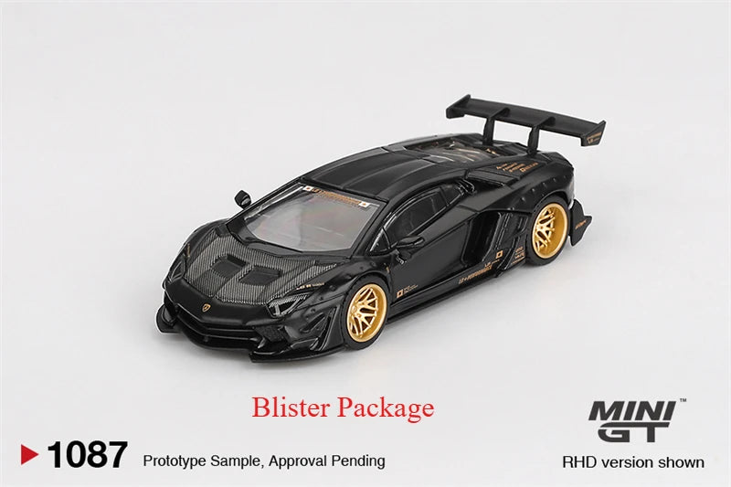 [PreSale] MINI GT 1:64 LBWK LB WORKS Aventador Limited Edition Matte Black 1087 Diecast Model Car