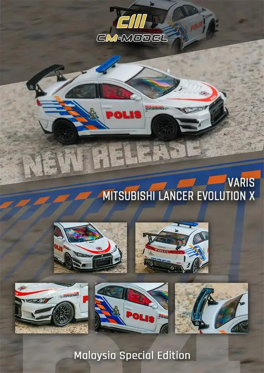 CM MODEL  1:64 Lancer EvoX Malaysia special edition Diecast Model Car
