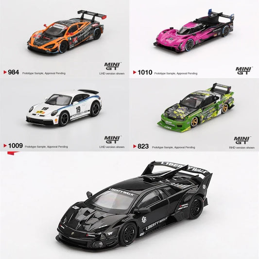 MINI GT 1:64 720S GT3 Evo Rally LB-SUPER S15 SILVIA MURCIELAGO Black Diecast Model Car