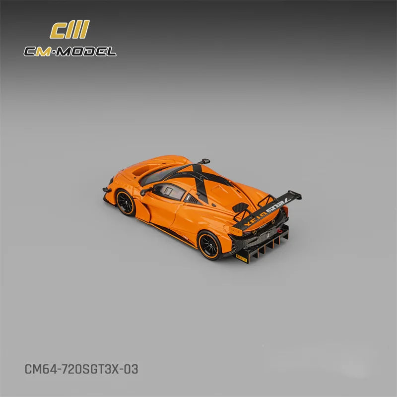 PreSale CM MODEL 1:64 720SGT3X Papaya Orange Die-Cast Car Model Collection Miniature