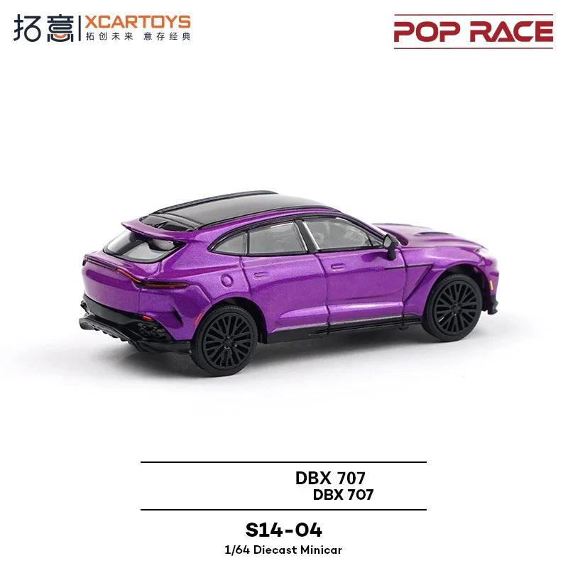 Xcartoys x POP RACE 1:64 Storm Purple DBX 707 Diecast Model Car
