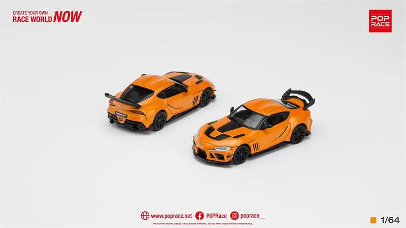 Pop Race 1:64 DARWIN PRO 66G NWB SUPRA ORANGE Diecast Model Car