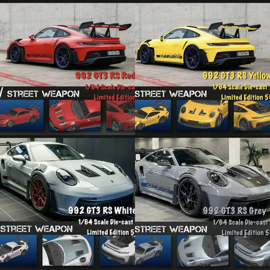 Street Weapon 1:64 992 GT3 Diecast Model Car