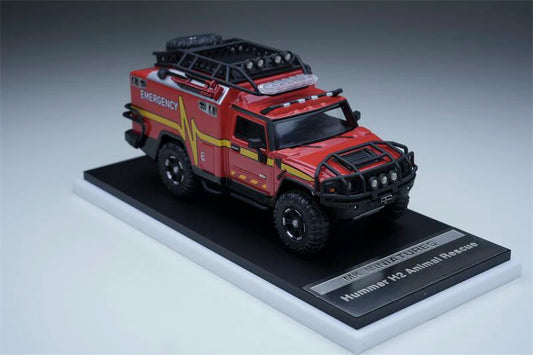 MK Miniature 1:64 H2 Hummer Amblance Emergency Die-Cast Car Model Miniature Gifts