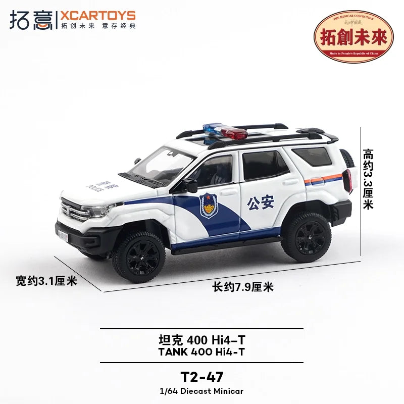 Xcartoys 1:64 Tank400 Police Diecast Model Car