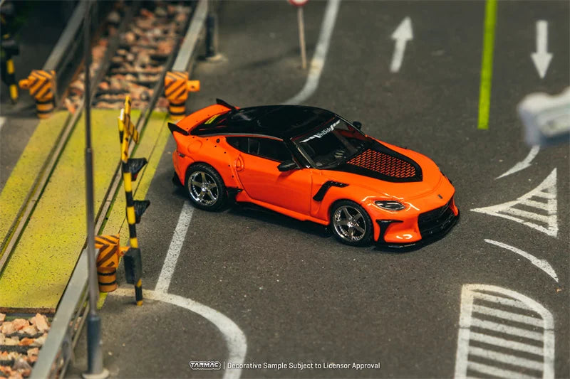 Tarmac Works 1:64 VeilSide FFZ400 Fairlady Z Orange Diecast Model Car