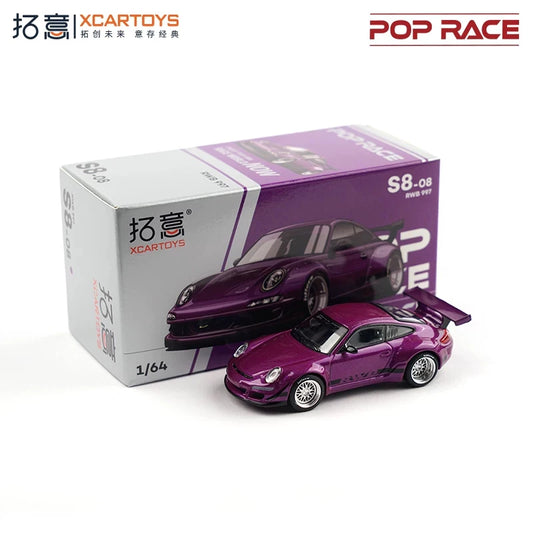Xcartoys x POP RACE 1:64 RWB 997 Die-Cast Car Model Miniature Gifts