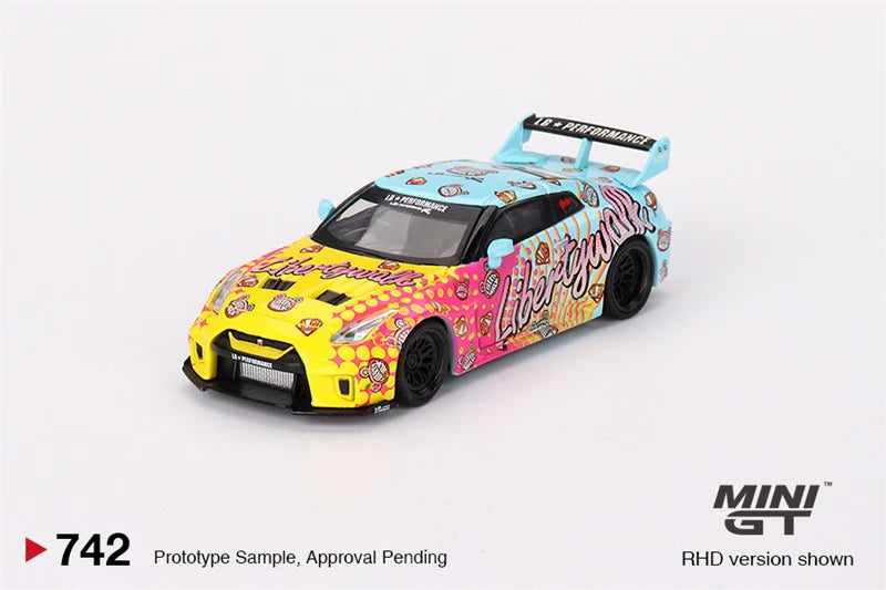 MINI GT 1:64 LBWK LB-WORKS ABARTH 595 35GT-RR KUMA ER34 Countach S15 RX-7 Diecast Model Car