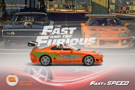 Fast Speed FS 1:64 Supra Targa A80 FNF Orange limited999 Diecast Model Car