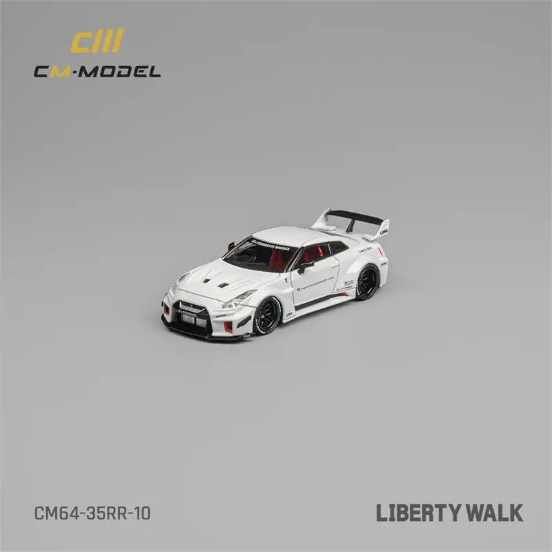 **Pre-Order** CM MODEL  1:64 LBWK Supersilhouette 35GT-RR White Diecast Model Car