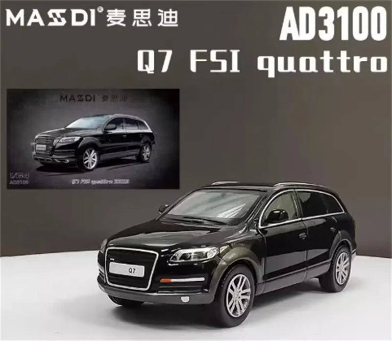 MASDI 1:64 SUV Q7 White / Black Die-Cast Car Model Collection Miniature