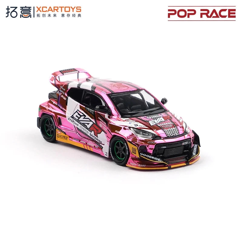 Xcartoys X Pop Race 1:64 EVA RI PRODUCTION MODEL CUSTOM TYPE-08 GOODRIDE GR YARIS PINK Diecast Model Car