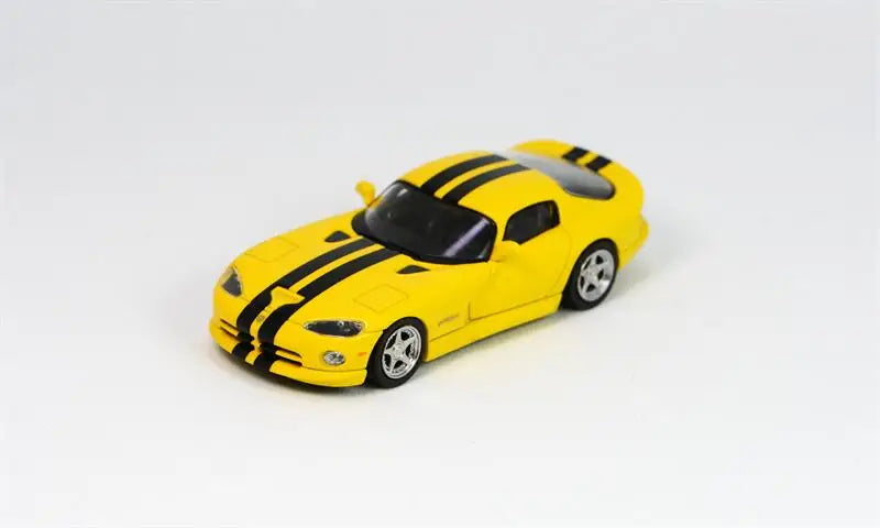 GFCC 1:64 1996 Viper GTS Hardtop Silver Yellow Red Diecast Model Car