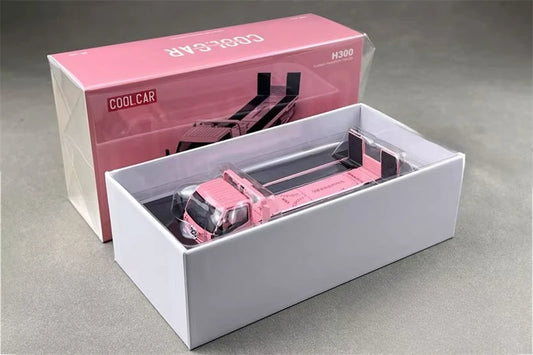 Cool Car 1:64 H300 Flatbed transport trailer Pink Pig Diecast Model Car