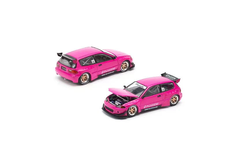 [PreSale] Pop Race 1:64 Pandem Civic EG6 Mk5 Rocket Bunny Pink Diecast Model Car