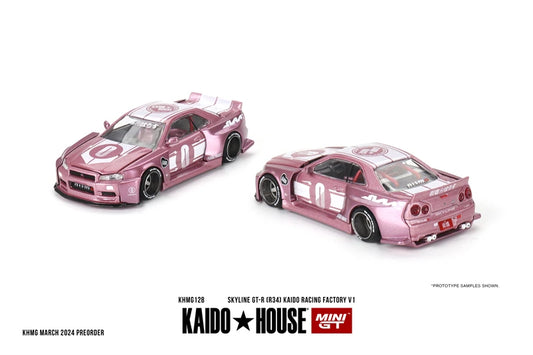 Kaido House x MINI GT 1:64 Skyline GT-R (R34) KAIDO RACING FACTORY V1 Diecast Model Car