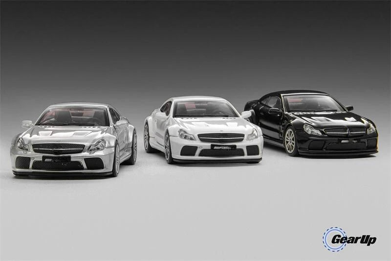 Gear Up Models/GUM 1:64 SL65 Black Series SL class 5 R230 2008 6.0L V12 Die-Cast Car Model Collection Miniature
