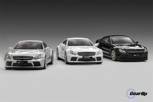 Gear Up Models/GUM 1:64 SL65 Black Series SL class 5 R230 2008 6.0L V12 Die-Cast Car Model Collection Miniature