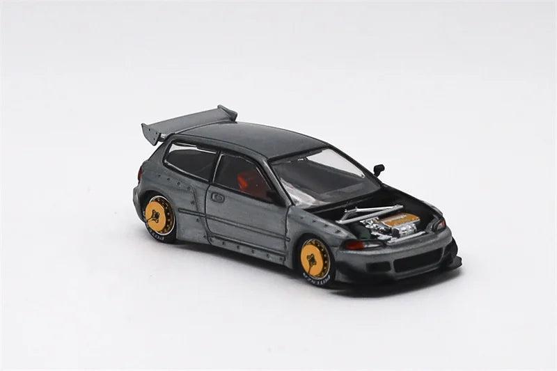 Xcartoys 1:64 Civic EG6 Pandem Raw Metal Die-Cast Car Model Miniature Gifts