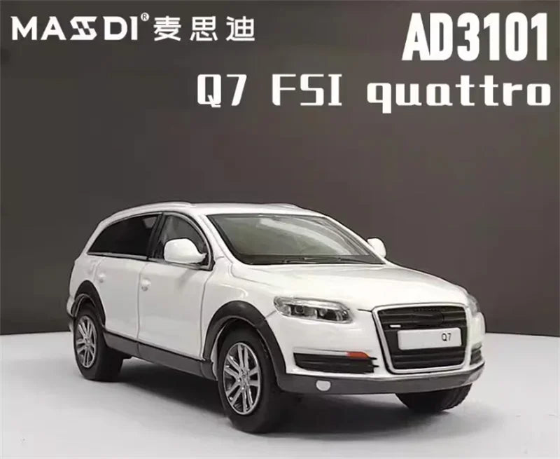 MASDI 1:64 SUV Q7 White / Black Die-Cast Car Model Collection Miniature