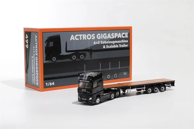 [PreSale]  GCD 1:64 Actros 3 GIGASPACE Sattelzugmaschine Scalable Trailer Blue Black Red White Diecast Model Car