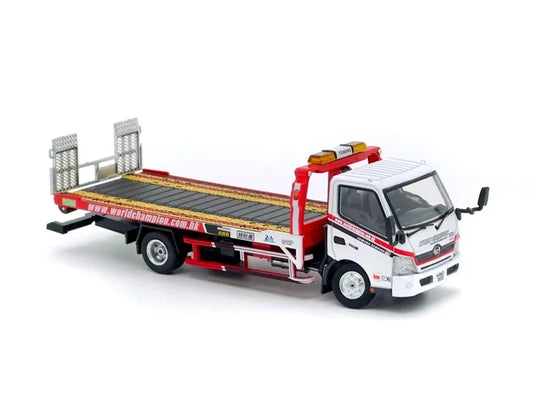 Unique Model × Tiny 1:64 Hino 300 Dutro Full floor trailer Diecast Model Car