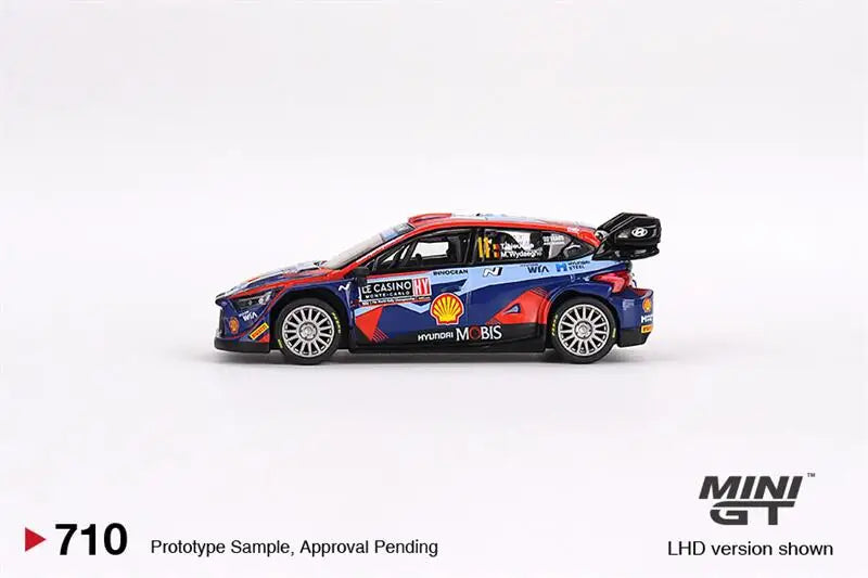 MINI GT Mijo Exclusives 1:64 Hyundai i20 N Rally1 2023 Rally LHD Diecast Model Car