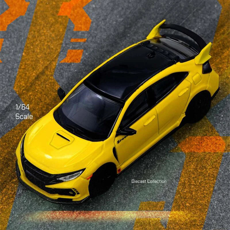 PreSale INNO64 1:64 CIVIC TYPE-R (FK8) Yellow Collection Miniature DieCast Model Car