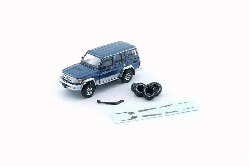 **Pre-Order** BM Creations 1:64 Land Cruiser LC76 Blue (LHD) Diecast Model Car