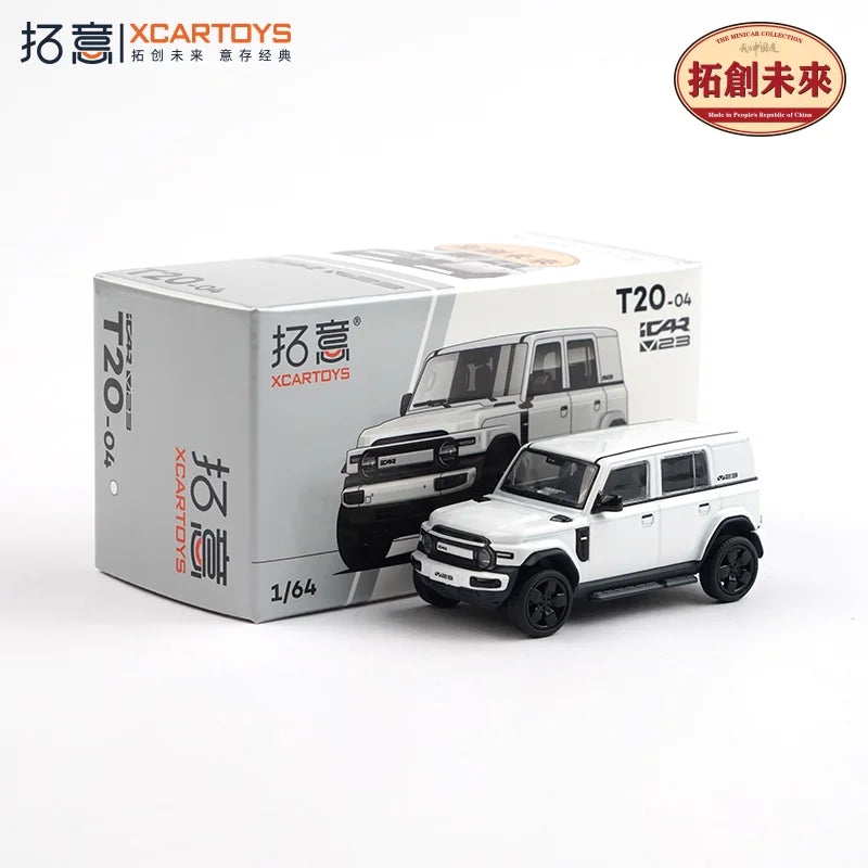 Xcartoys 1:64 iCAR V23 white Diecast Collector's Vehicle Model Car