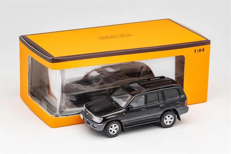 GCD 1:64 Land Cruiser LC100 White / Black / Police car LHD Diecast Model Car