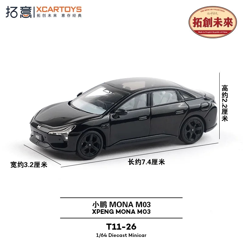 Xcartoys 1:64 XPeng M03 Black T11-26 Diecast Model Car