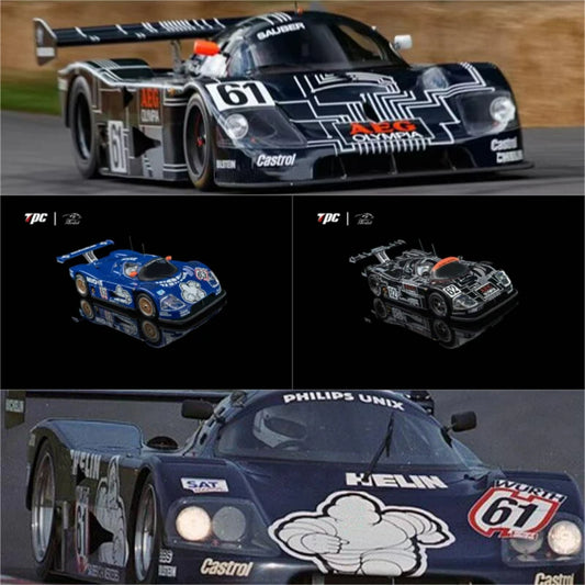 PreSale TPC x YS YONGSHENG 1:64 Sauber C9 1988 Le Mans Black / Blue Collection Miniature DieCast Model Car