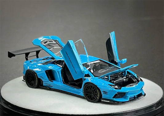 PGM 1:64 LBWK LP700-4 BB Blue Limited999 Diecast Model Car