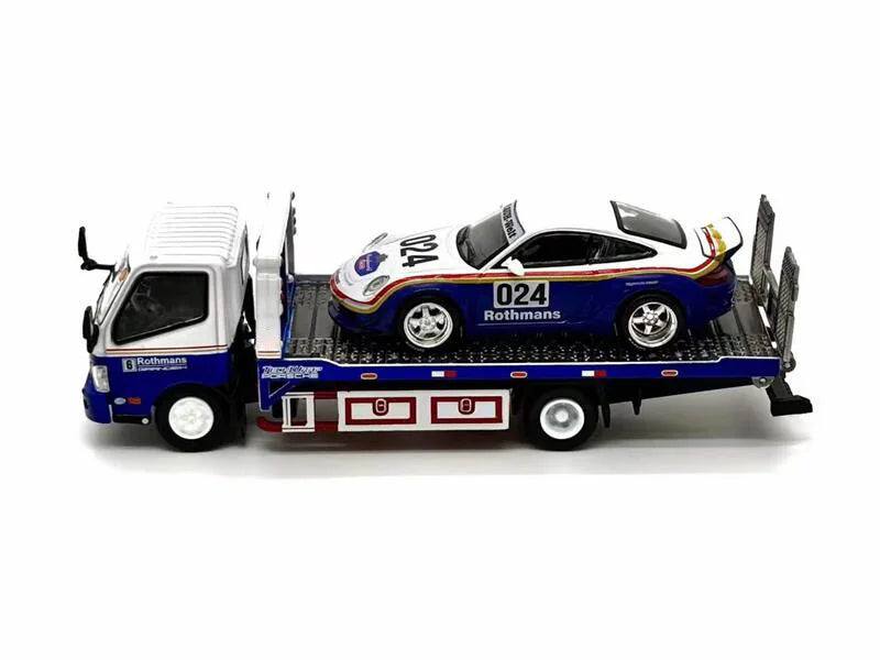 Unique Model 1:64 Hino 300 Dutro Full floor trailer Rothmans RHD limited500 Diecast Model Car