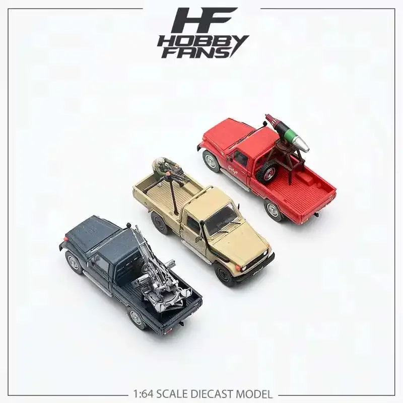 Hobby Fans 1:64 Land Cruiser J70 LC79 Pickup military Ver Diecast Model Car