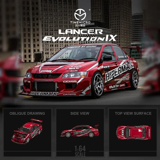 Time Micro 1:64 Lancer EVO IX HIPERMAX Diecast Model Car