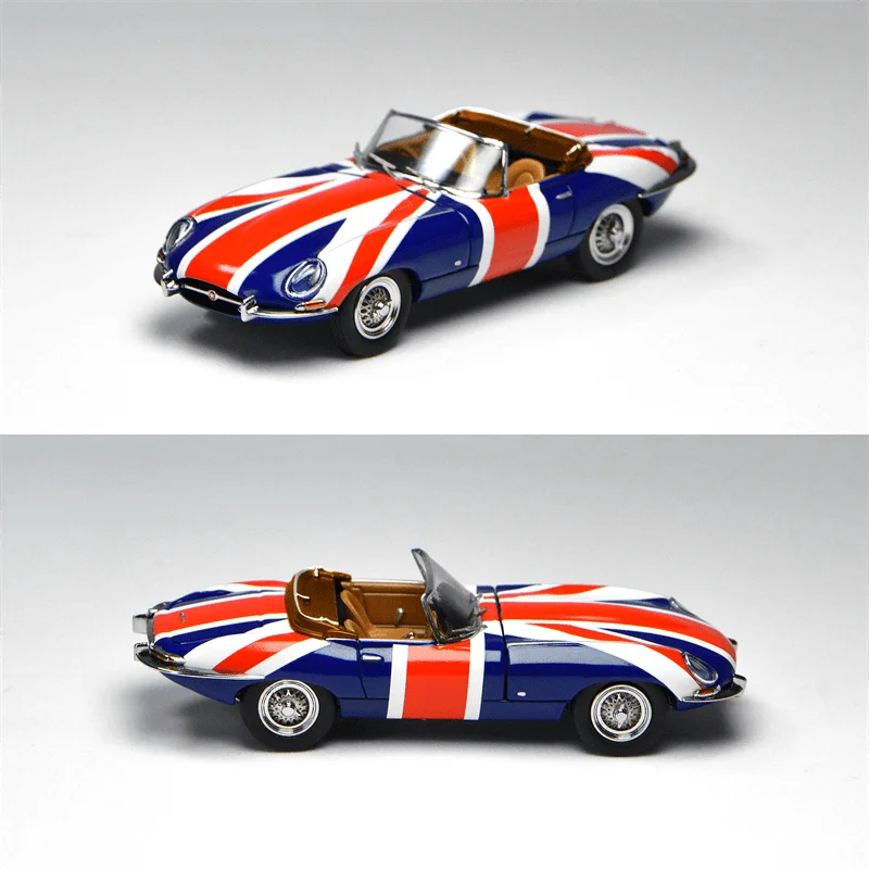 GFCC 1:64 Jaguar E-Type the Union flag Diecast Model Car