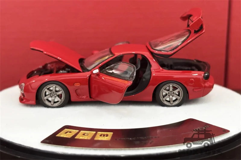 PGM 1:64 RX7 Red limited999 Diecast Model Car