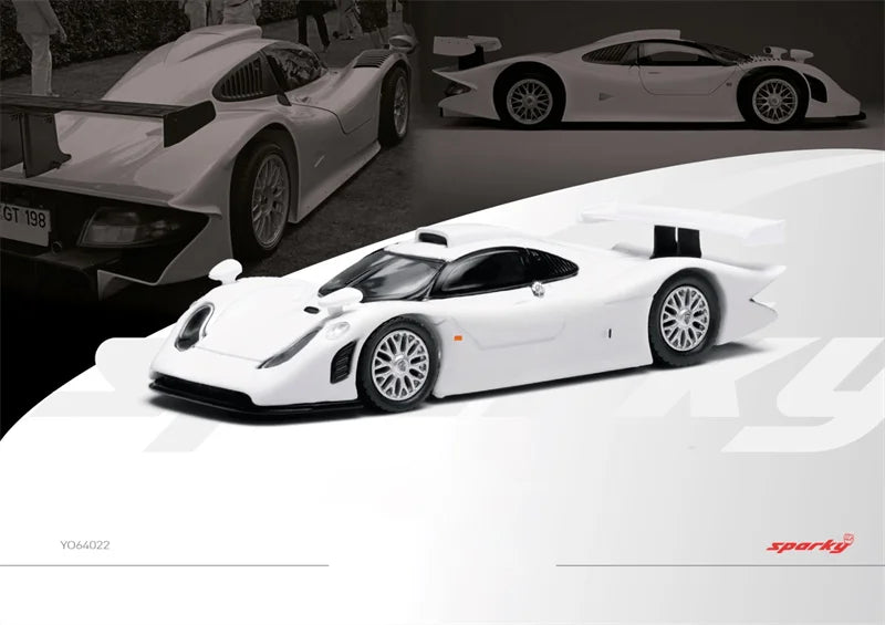 [PreSale]  Sparky 1:64 911 GT1 1998 White Diecast Model Car