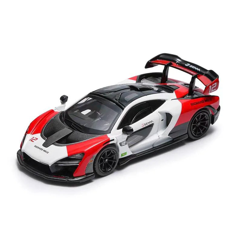 MASDI 1:64 SENNA  #12 Red White Diecast Model Car
