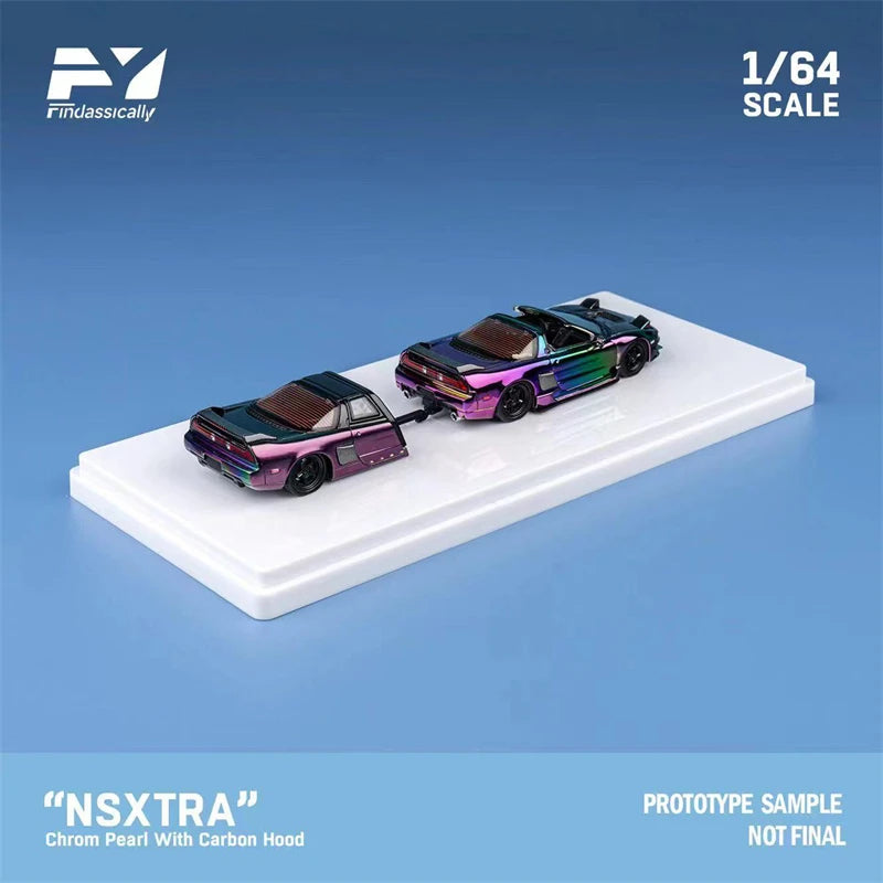 Finclassically 1:64 NSX TRA Colorful electroplating limited500 Diecast Model Car